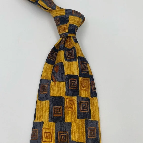 Boss Yellow and Black Checkered Tie - Picture 4 of 5